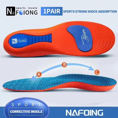 Sport Orthopedic Insoles for Feet Men Women EVA Breathable Shock