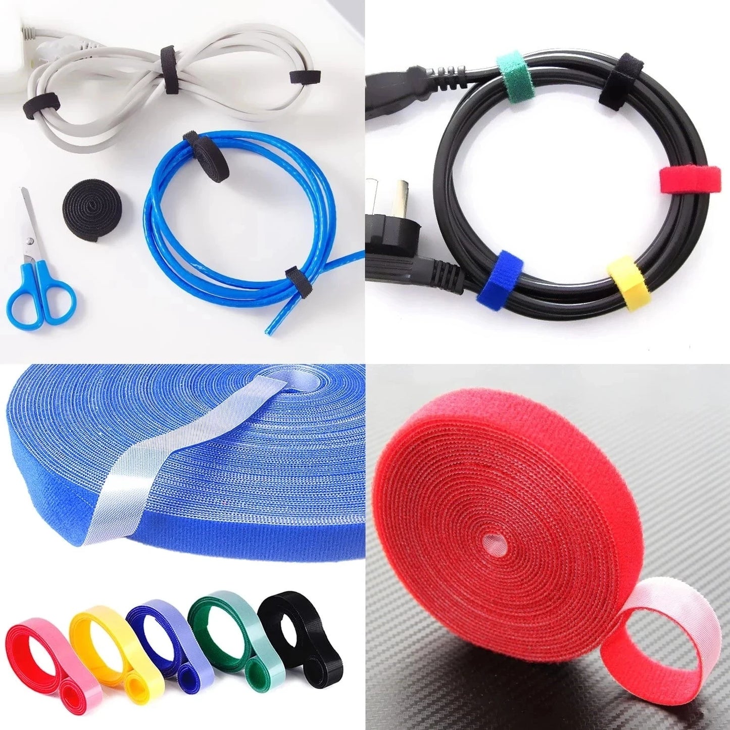 1/5M Cable Organizer Cable Management Wire Winder Tape Earphone Mouse