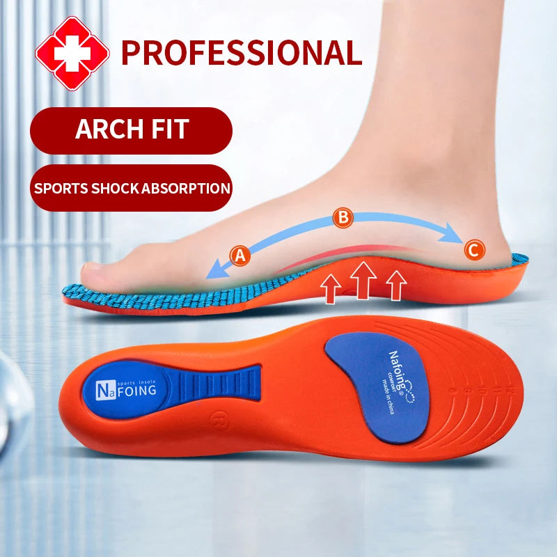 Sport Orthopedic Insoles for Feet Men Women EVA Breathable Shock