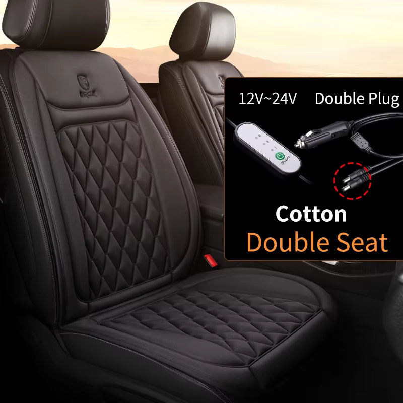 12-24V Heated Car Seat Cover 30' Fast Car Seat Heater Cloth/Flannel Heated Car Seat Protector 25W Seat Heating Cover Car Seat