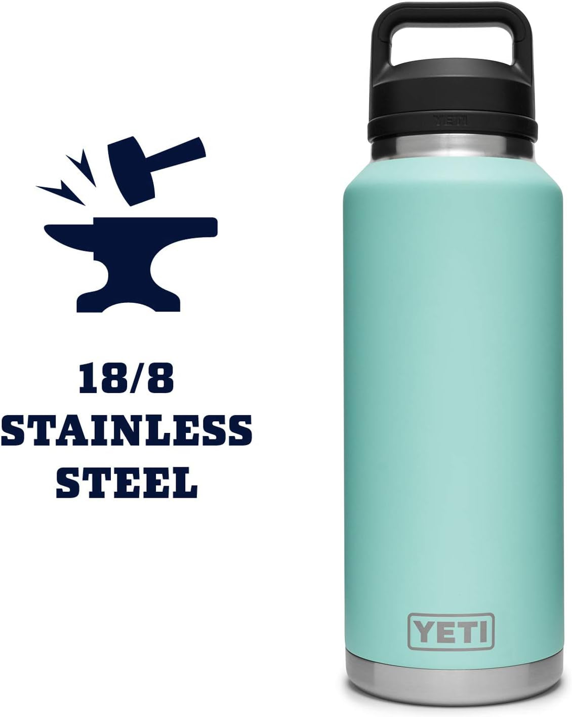 Rambler 46 Oz Bottle, Vacuum Insulated, Stainless Steel with Chug Cap