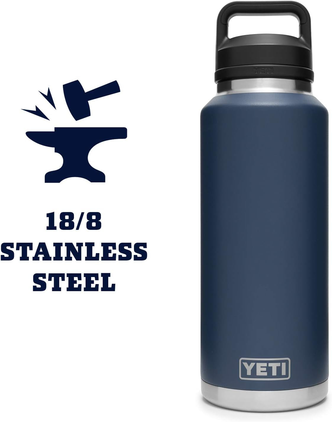 Rambler 46 Oz Bottle, Vacuum Insulated, Stainless Steel with Chug Cap