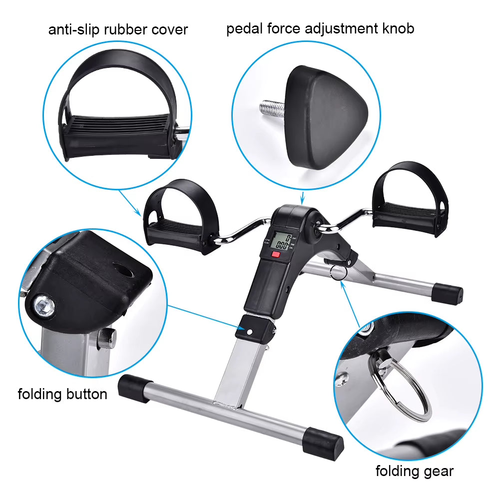 Bike Exercise Bike Trainer Exercise Bike Gym Exercise Indoor Folding Bike Trainer Pedal Fitness Exerciser Leg Workout